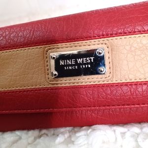 Nine West Sine 1978, Vintage Wallet, Burgundy and Tan